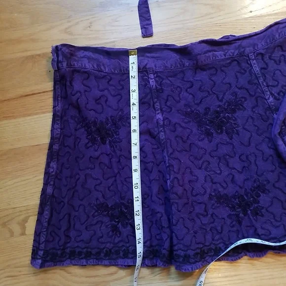 Halter and Wrap Skirt Set India Embroidered Purple Free Size - Picture 8 of 10